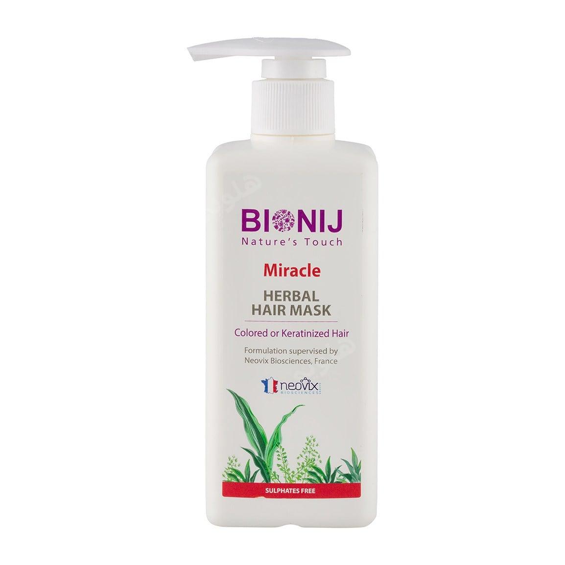ماسک مو مدل Miracle مخصوص مو رنگ شده و کراتینه حجم 300 میل