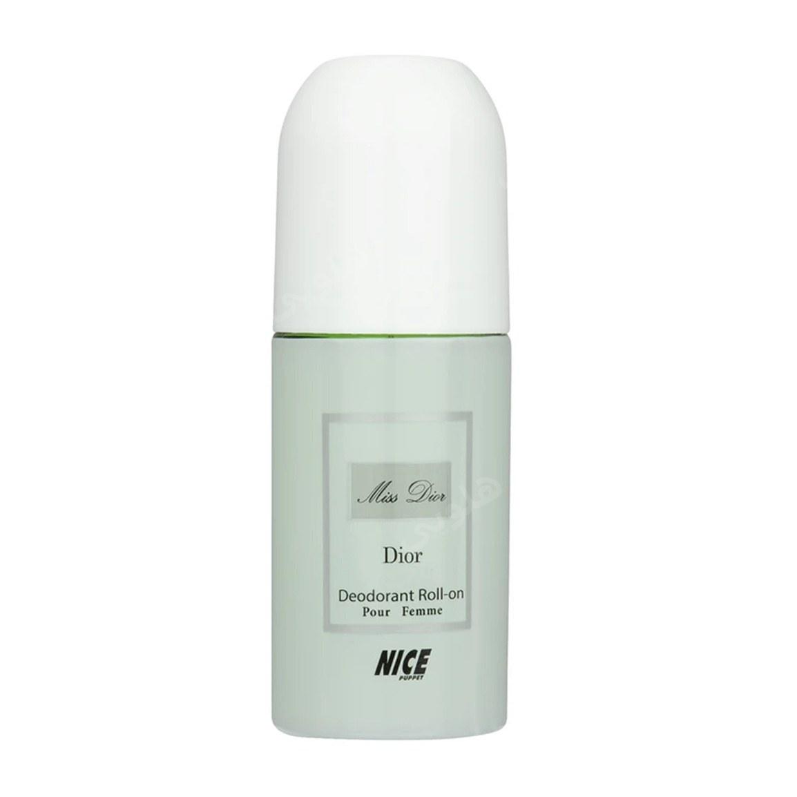 مام رول شیشه ای زنانه مدل Miss Dior حجم 60 میلی لیتر