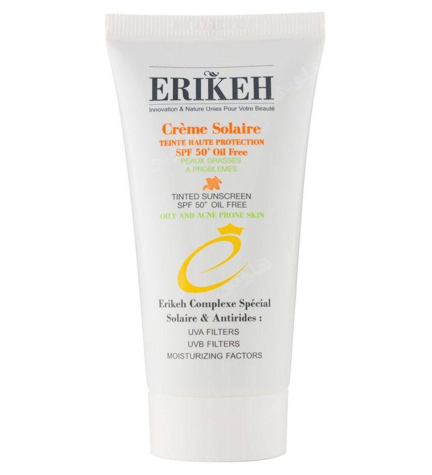 فلوئید ضد آفتاب بژ روشن و فاقد چربی دارای spf50 حجم 50میل اریکه — تصویر ۱