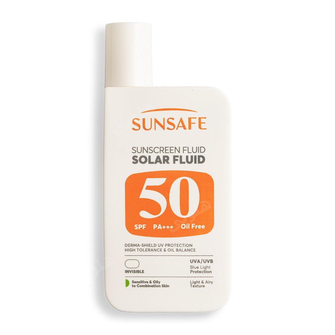 ضد آفتاب فلوئید مدل Solar Fluid با SPF 50 مناسب پوست های چرب تا مختلط حجم 55 میلی لیتر