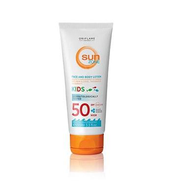 کرم ضد آفتاب صورت و بدن کودکان SPF50 حجم 100 میلی لیتر