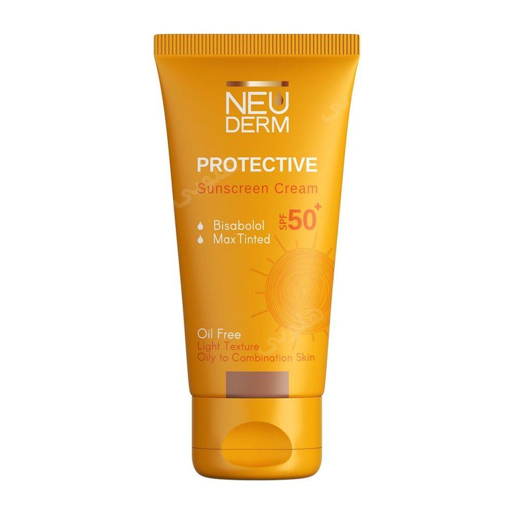 کرم ضد آفتاب رنگی مدل Protective با SPF50 فاقد چربی مناسب پوست چرب حجم 50 میلی لیتر