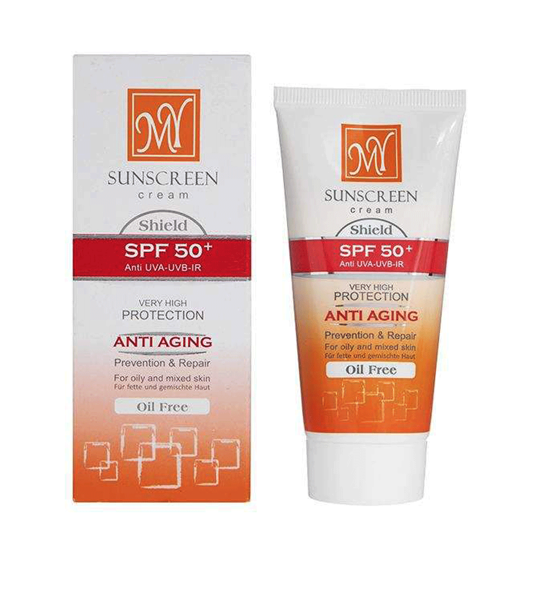 کرم ضد آفتاب بی رنگ با SPF50 مناسب پوست معمولی تا خشک حجم 50 میلی لیتر