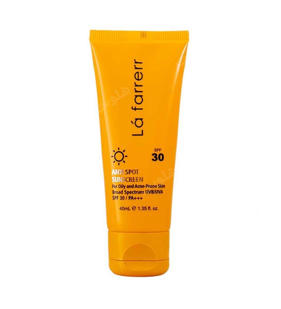 ضد آفتاب و ضد لک SPF 30 بدون رنگ پوست چرب و آکنه دار