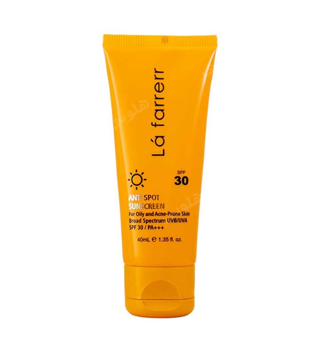 ضد آفتاب و ضد لک SPF 30 بدون رنگ پوست چرب و آکنه دار