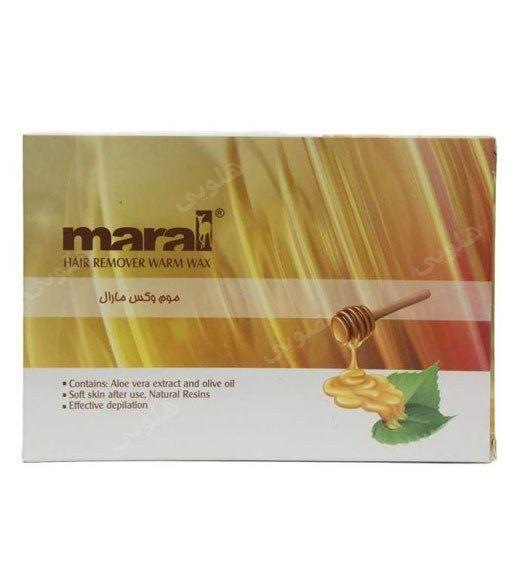 موم وکس گرم عسلی جعبه ای مناسب موی نرمال 500 گرمی مارال — تصویر ۱