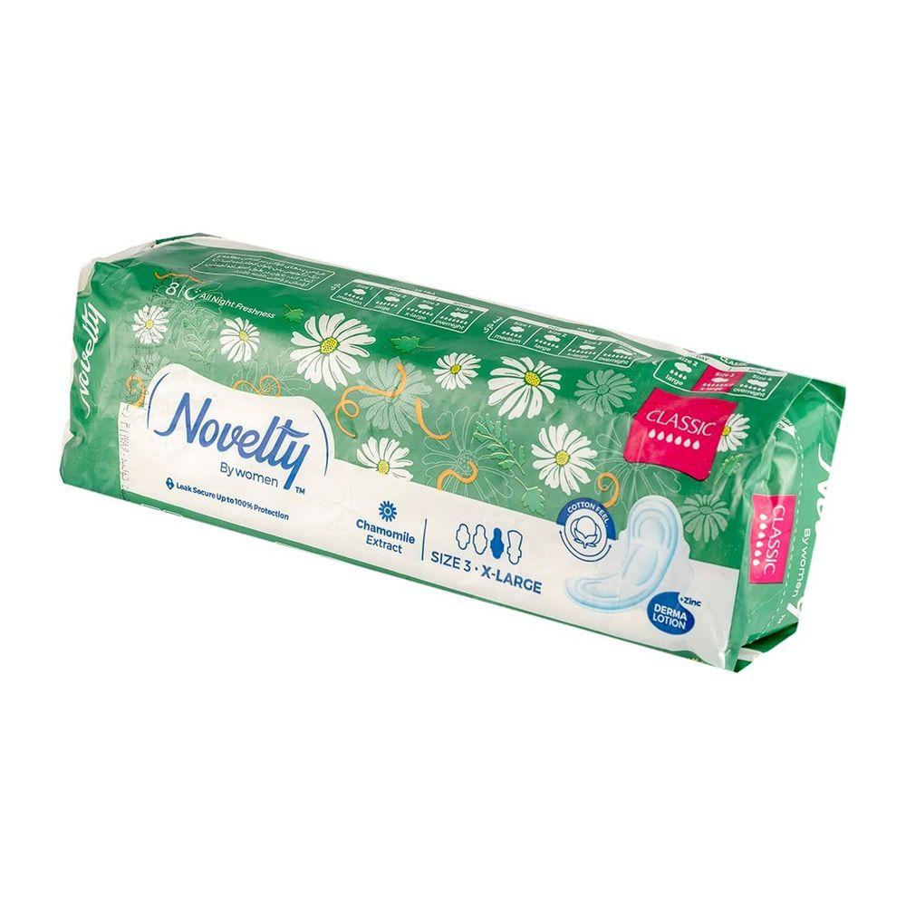 نوار بهداشتی پنبه ای CLASSIC بسیار ضخیم سایز 3 خیلی بزرگ مناسب شب 8عددی ناولتی — تصویر ۱