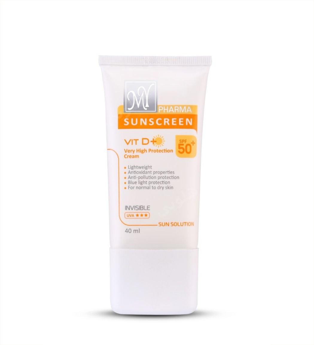 کرم ضد آفتاب SPF50 سان سلوشن مناسب انواع پوست بی رنگ 40میل