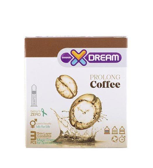 کاندوم 3عددی تاخیری قهوه خاردار شیاردار Coffee ایکس دریم