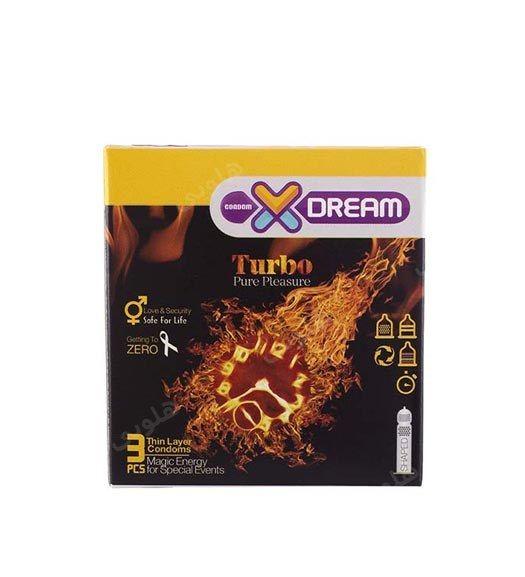 کاندوم 3عددی توربو تاخیری تحریک کننده خاردار Turbo ایکس دریم