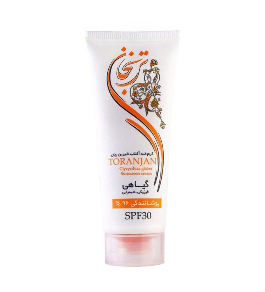 کرم ضد آفتاب Spf30 شیرین بیان 40میل ترنجان