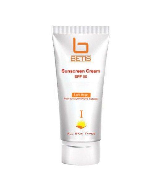 کرم ضد آفتاب SPF50 رنگی مناسب انواع پوست 45میل بتیس
