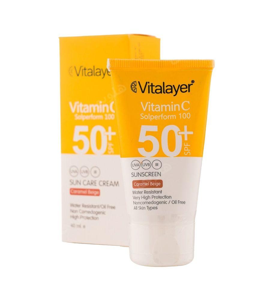 ضد آفتاب رنگی SPF50 حاوی ویتامین سی حجم 40میل ویتالیر — تصویر ۲