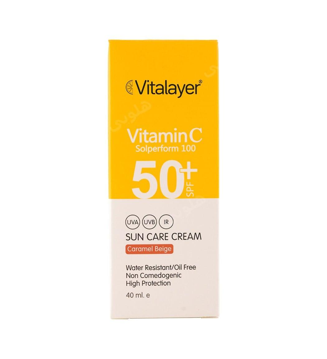 ضد آفتاب رنگی SPF50 حاوی ویتامین سی حجم 40میل ویتالیر — تصویر ۳