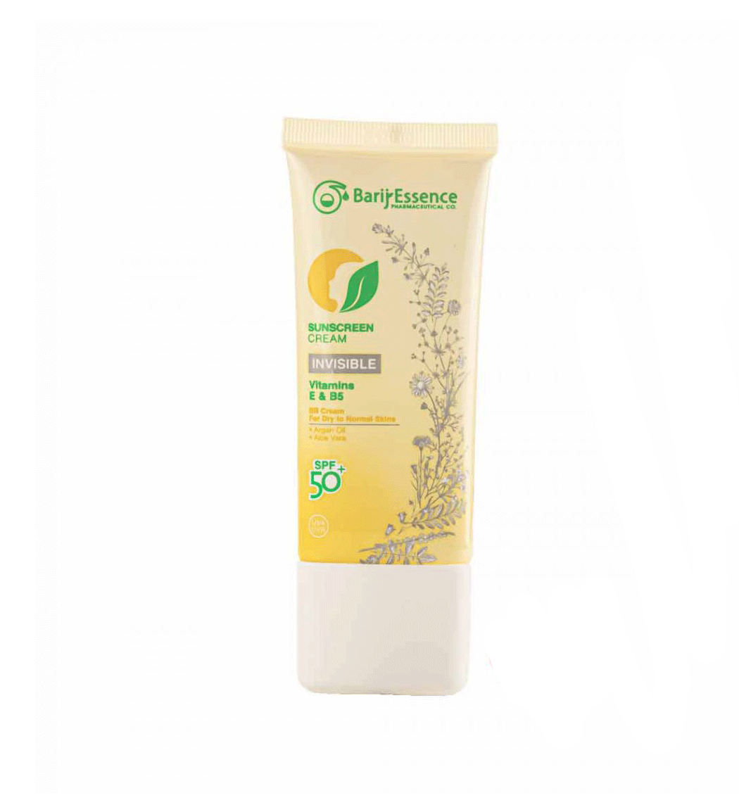 ضد آفتاب بی رنگ SPF50 پوست نرمال تا خشک 60میل باریج اسانس
