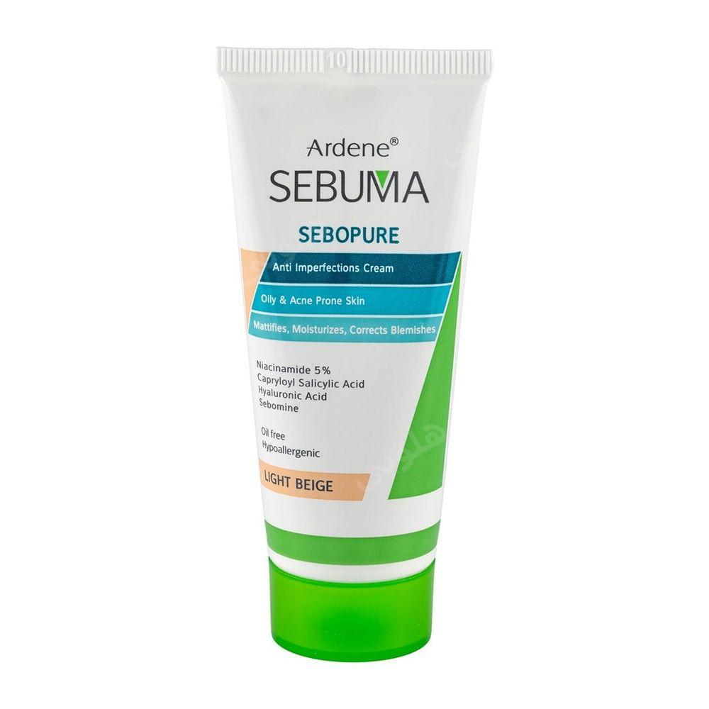 کرم یکنواخت کننده رنگی Sebopure سبوما مناسب پوست چرب و جوش دار 30میل آردن