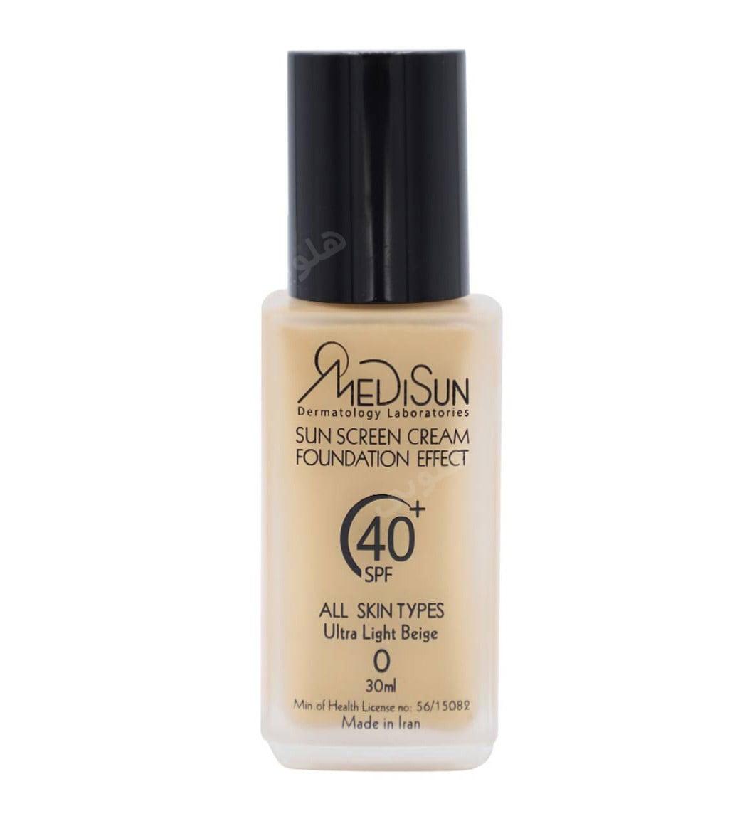 کرم ضد آفتاب شیشهای Spf40 مناسب انواع پوست حجم 30میل