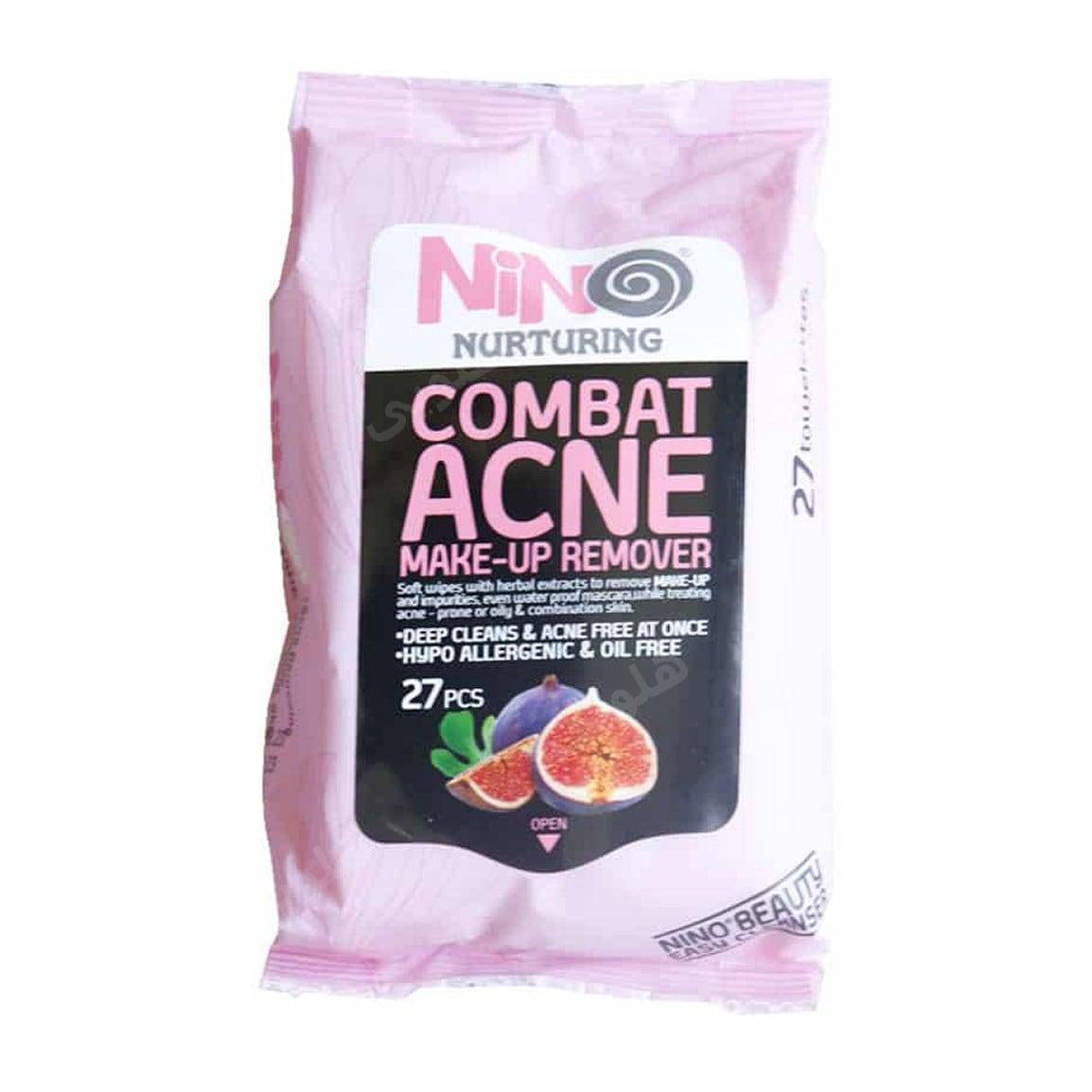 دستمال مرطوب پاک کننده آرایش مدل Combat Acne بسته 27 عددی