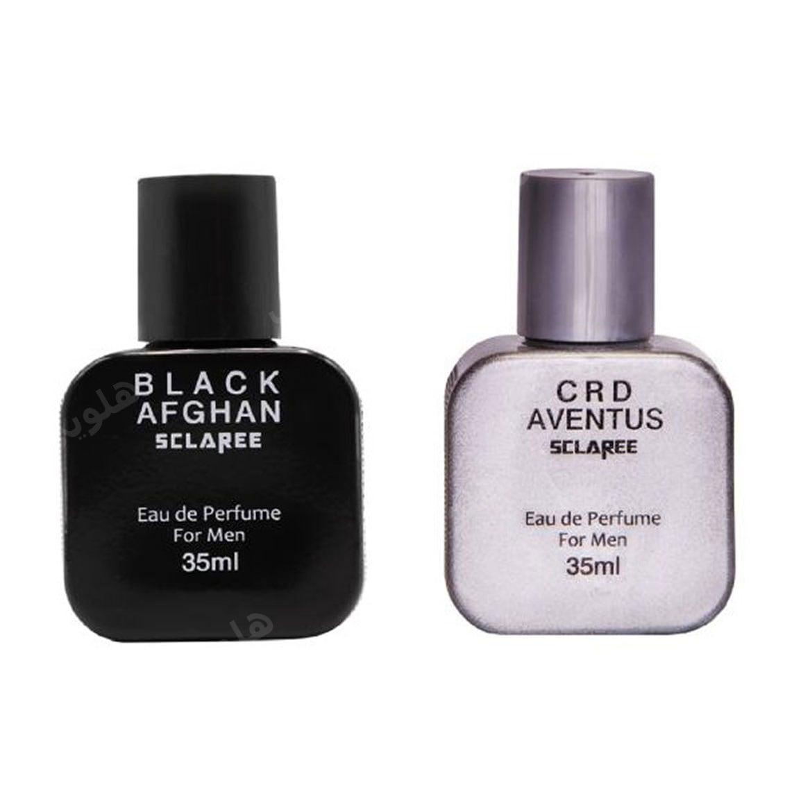 پک دو عددی عطر جیبی مردانه Black afghan   و creed Aventus  حجم 50 میل