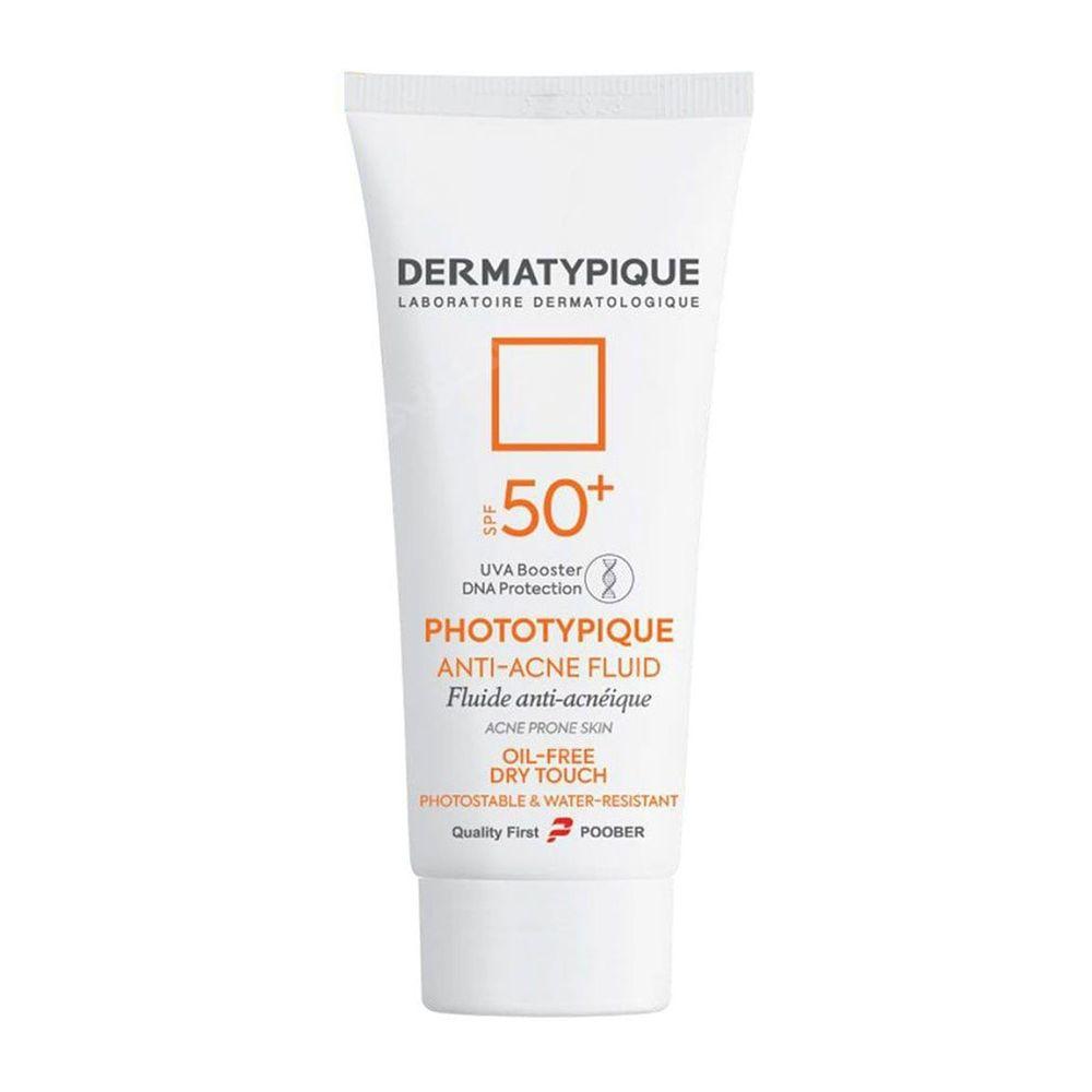 ضد آفتاب فلوئید آنتی آکنه مدل Phototypique با Spf +50 مناسب پوست چرب و جوش دار حجم 40 میلی لیتر درماتیپیک