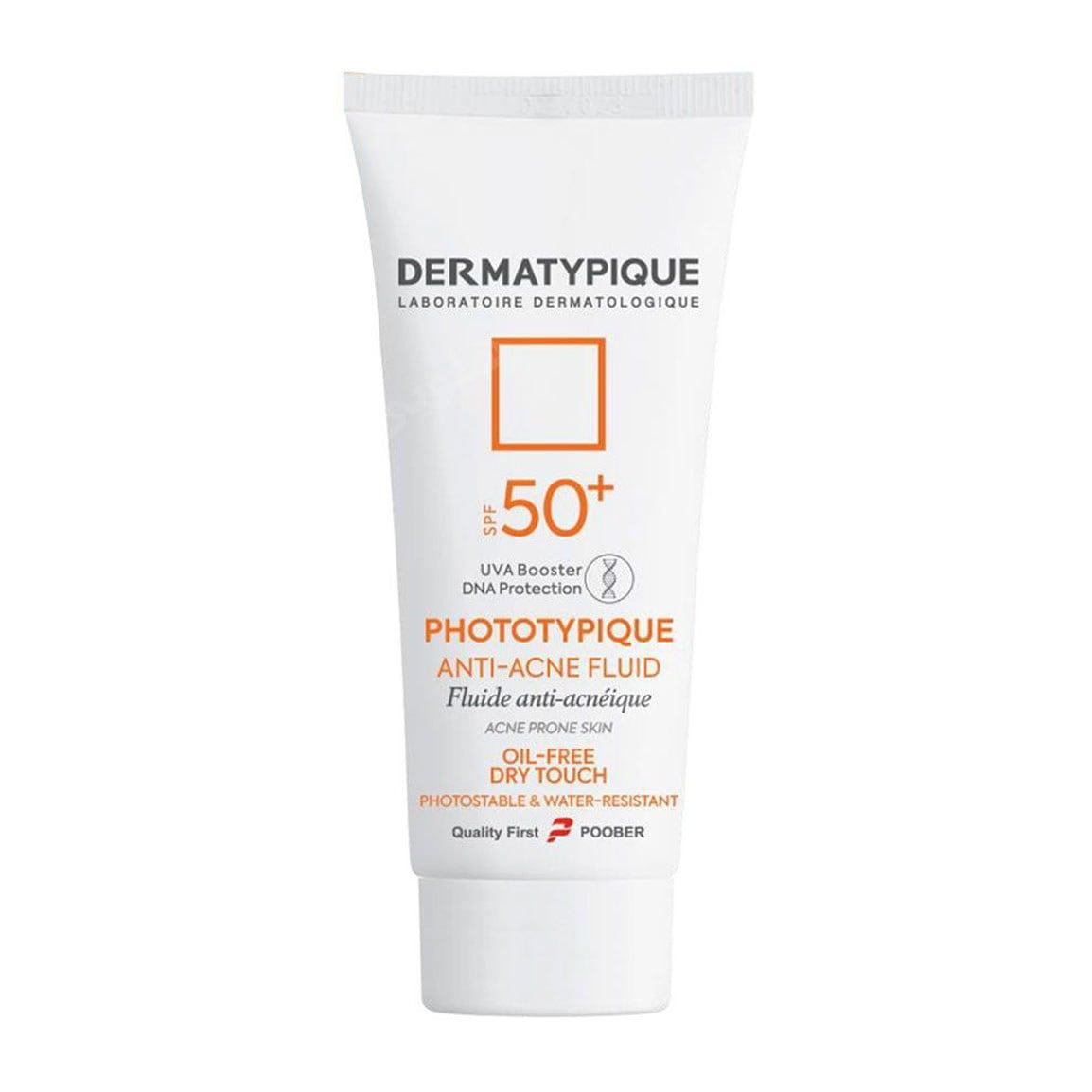 ضد آفتاب فلوئید آنتی آکنه مدل Phototypique با Spf +50 مناسب پوست چرب و جوش دار حجم 40 میلی لیتر