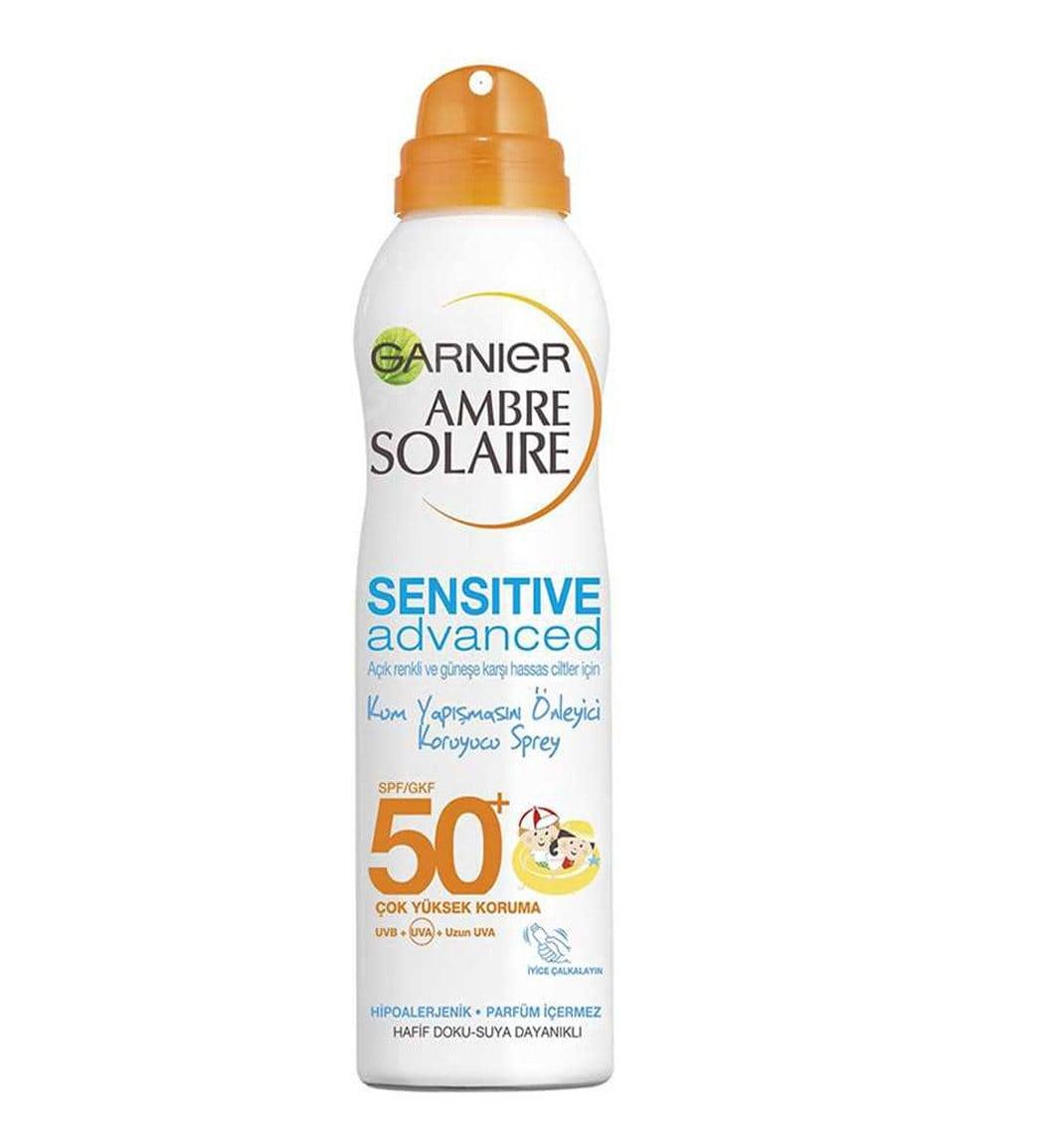 اسپری ضد آفتاب کودک و دافع شن و ماسه مدل SENSITIVE advanced (SPF 50+) حجم 200 میل