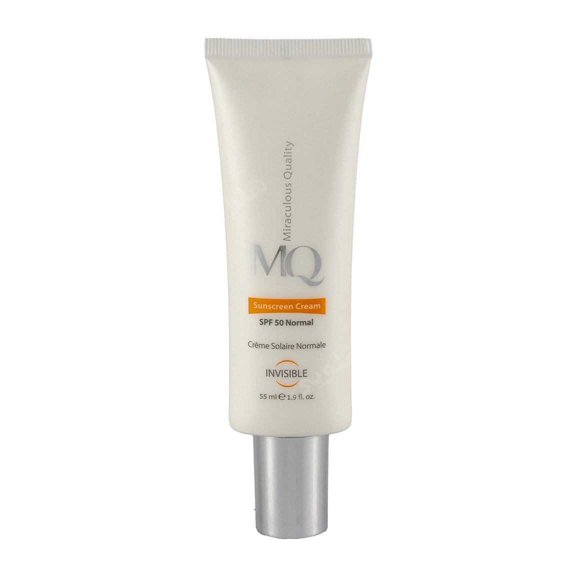 کرم ضد آفتاب بی رنگ با SPF50 مناسب پوست نرمال و خشک حجم 55 میلی لیتر