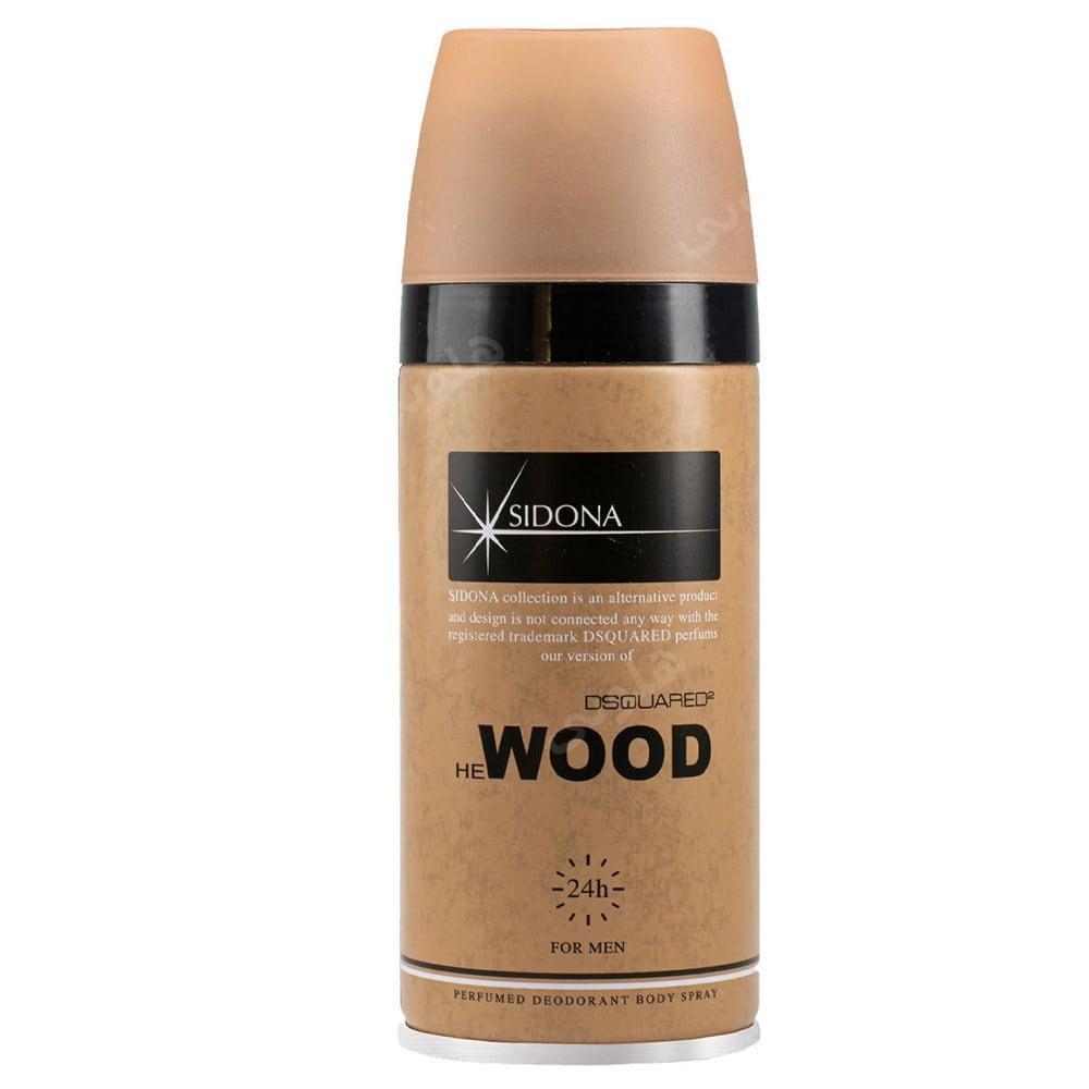 اسپری دئودورانت بدن مردانه مدل Wood حجم 150میل