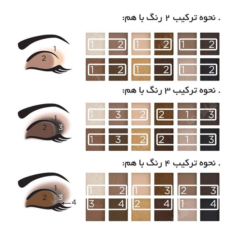 پالت سایه چشم 12 رنگ سبک میبلین — تصویر ۲