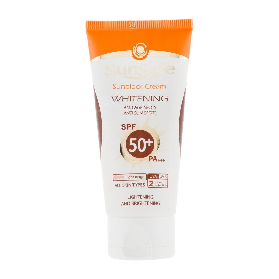 کرم ضد آفتاب رنگی و روشن کننده  پوست Spf50