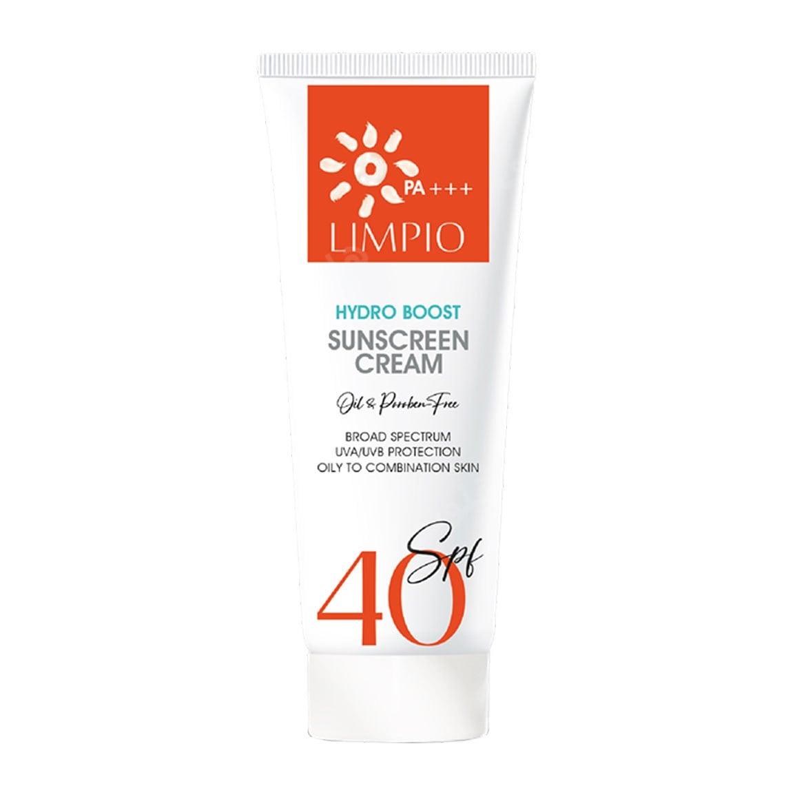 کرم ضد آفتاب فاقد رنگ Spf40 مناسب انواع پوست 50میل