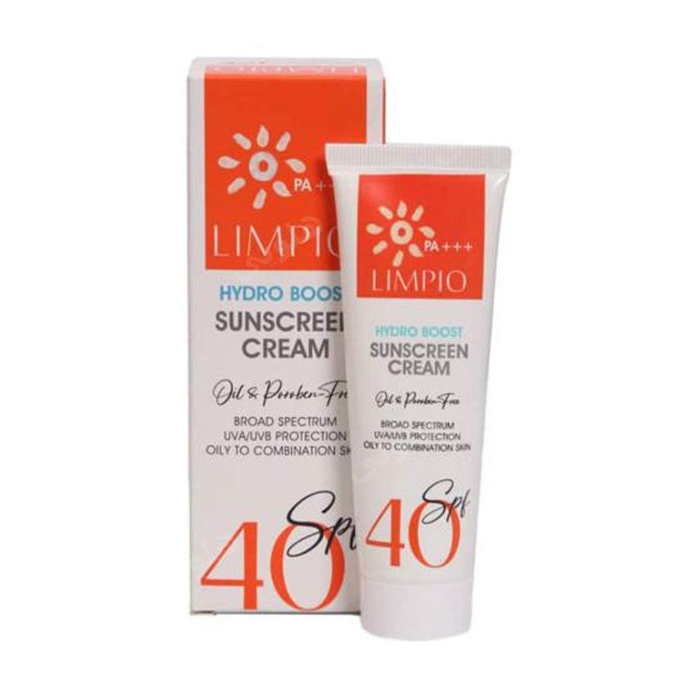 کرم ضد آفتاب فاقد رنگ Spf40 مناسب انواع پوست 50میل لیمپیو — تصویر ۳