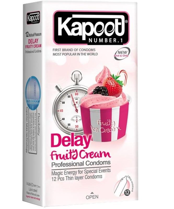 کاندوم مدل Delay Fruty Cream بسته 12 عددی