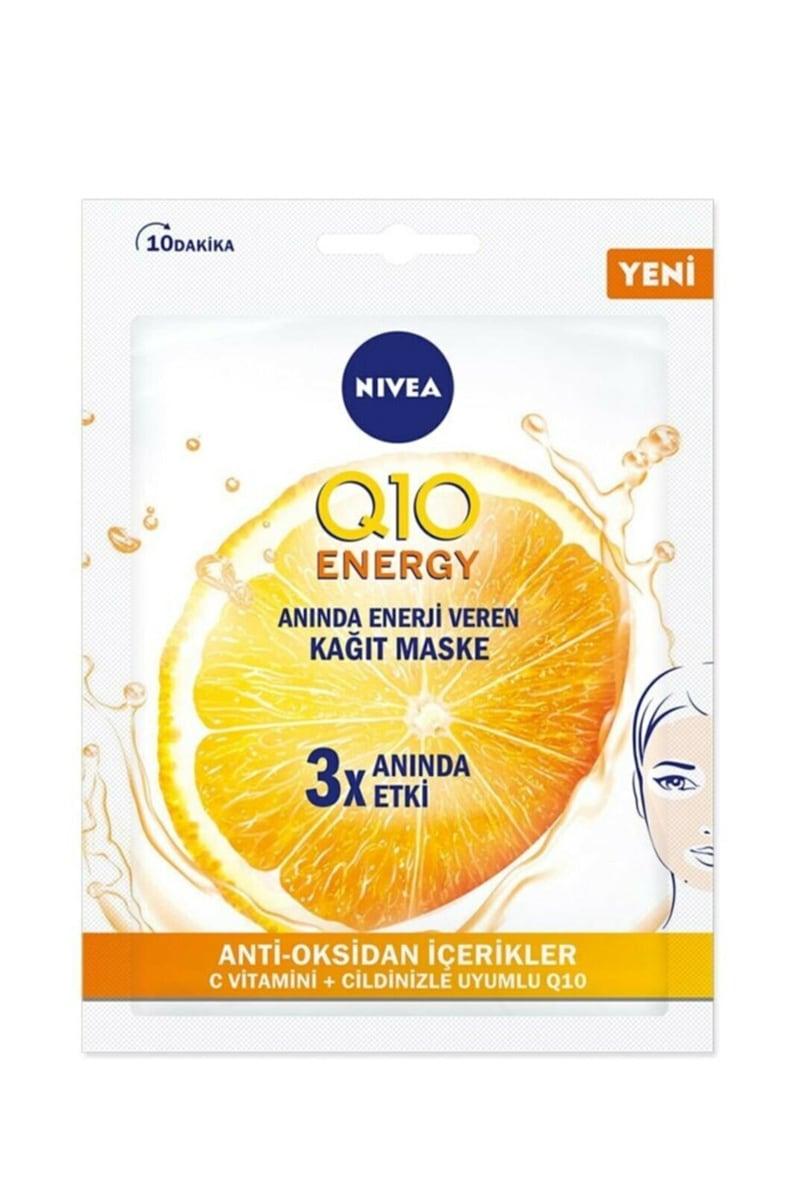 ماسک ورقه ای احیا کننده پوست صورت مدل Q10 حاوی عصاره ویتامین  C (بسته یک عددی)