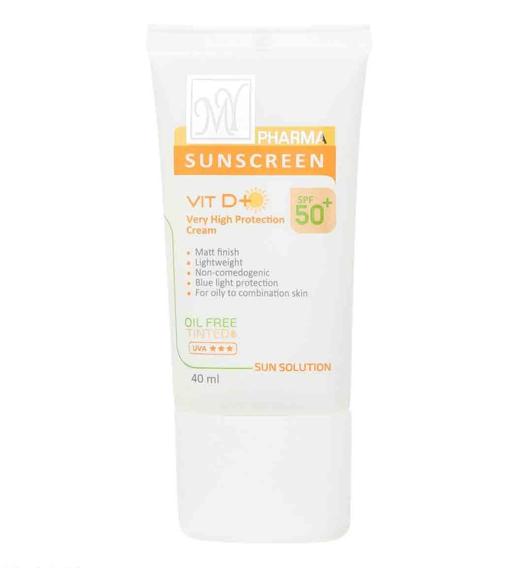 ‫کرم ضد آفتاب SPF50 سان سلوشن فاقد چربی بی رنگ 40میل