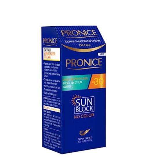 کرم ضد آفتاب بی رنگ خاویار SPF30 حجم 50 میل
