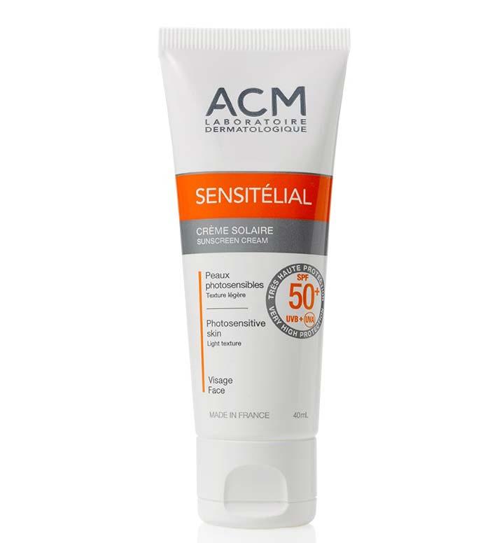 کرم ضد آفتاب SPF50 سن سی تلیال فاقد رنگ پوست نرمال و خشک