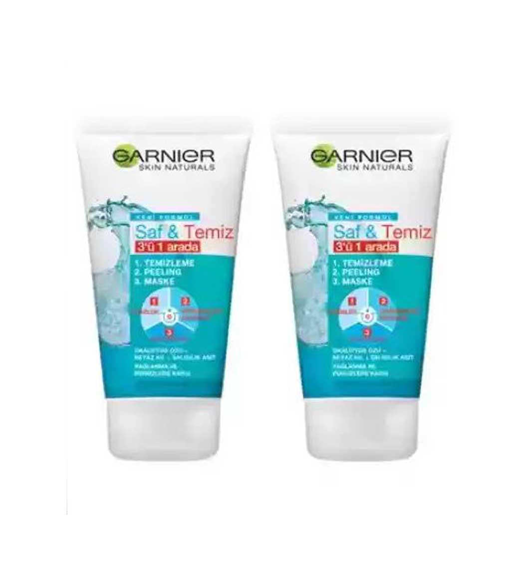 پک 2 عددی اسکراب پاک کننده ی 3 منظوره ی Pure Active گارنیه 150 میل
