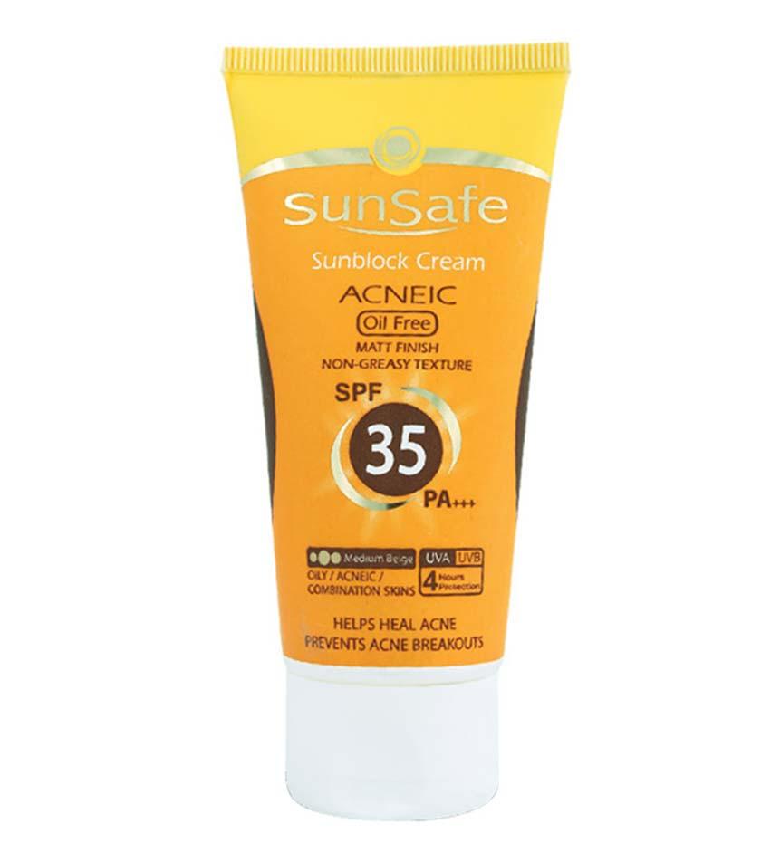 کرم ضد آفتاب رنگی پوست چرب spf35