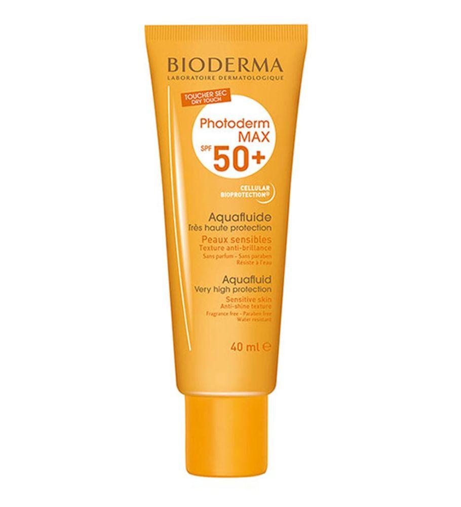 ضد آفتاب بی رنگ مناسب پوست چرب و مختلط مدلPhotoderm Aquafluid Spf50 حجم 40میل بایودرما