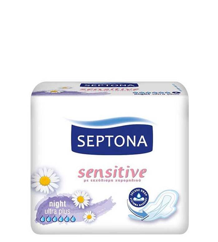 نوار بهداشتی شب Ultra Plus مناسب پوست حساس بسته 8 عددی