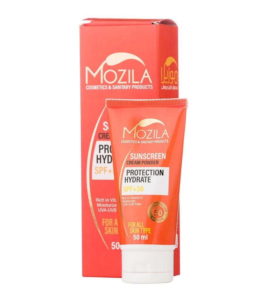 کرم ضد آفتاب spf50 کرم پودری 50میل موزیلا — تصویر ۳