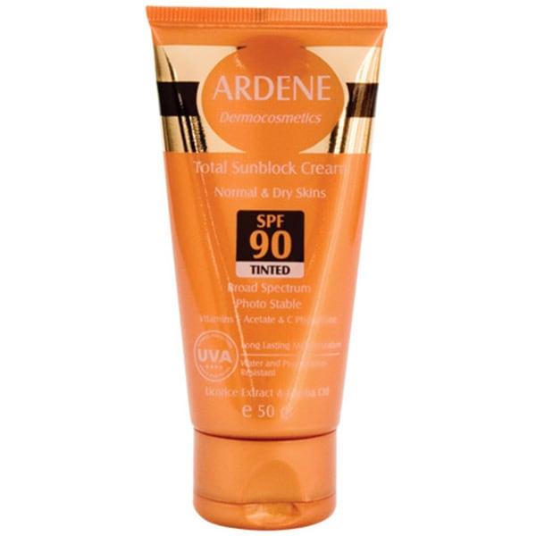 کرم ضد آفتاب رنگی با SPF90 مناسب پوست معمولی تا خشک حجم 50 میلی لیتر