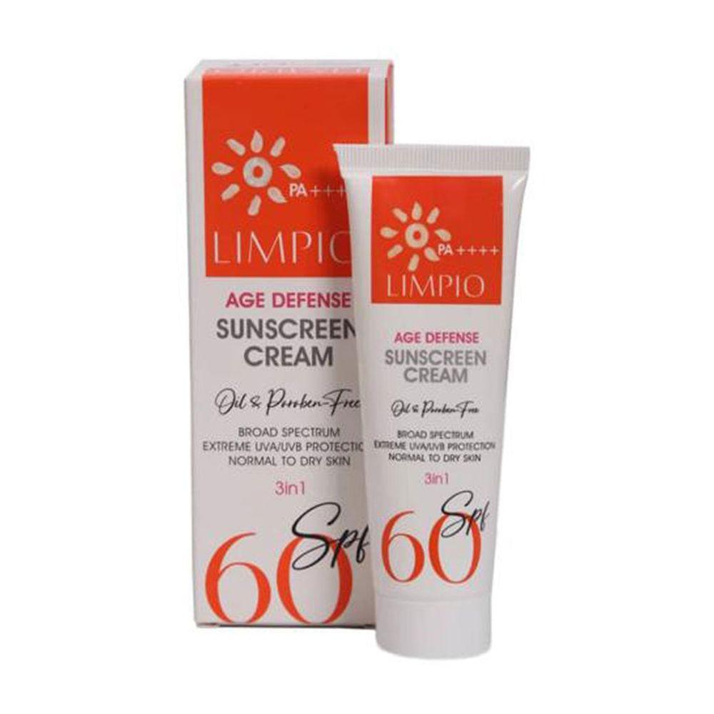 کرم ضد آفتاب فاقد رنگ Spf60 مناسب انواع پوست 50میل لیمپیو — تصویر ۳