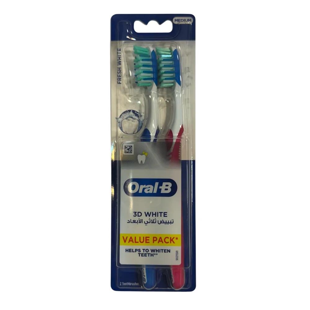 پک 2 عددی مسواک اورال بی مدل 3D White