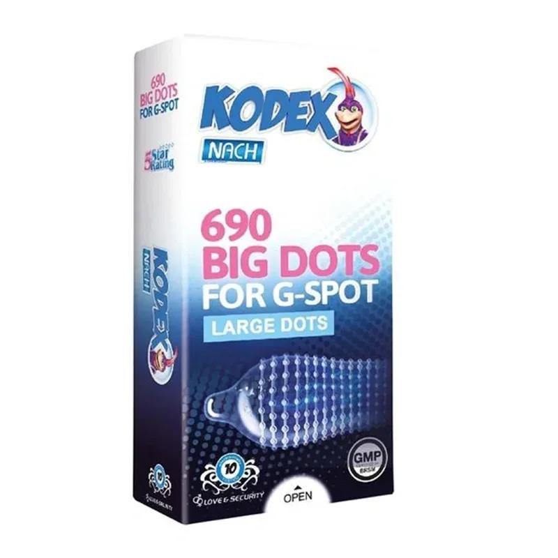 کاندوم خاردار کدکس 690Big Dots For G-Spot بسته10عددی