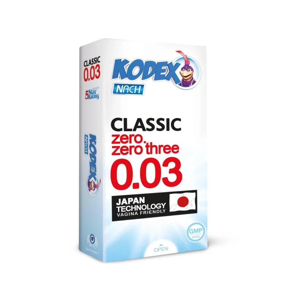 کاندوم فوق‌نازک کدکس مدل Classic 0.03 بسته 10عددی