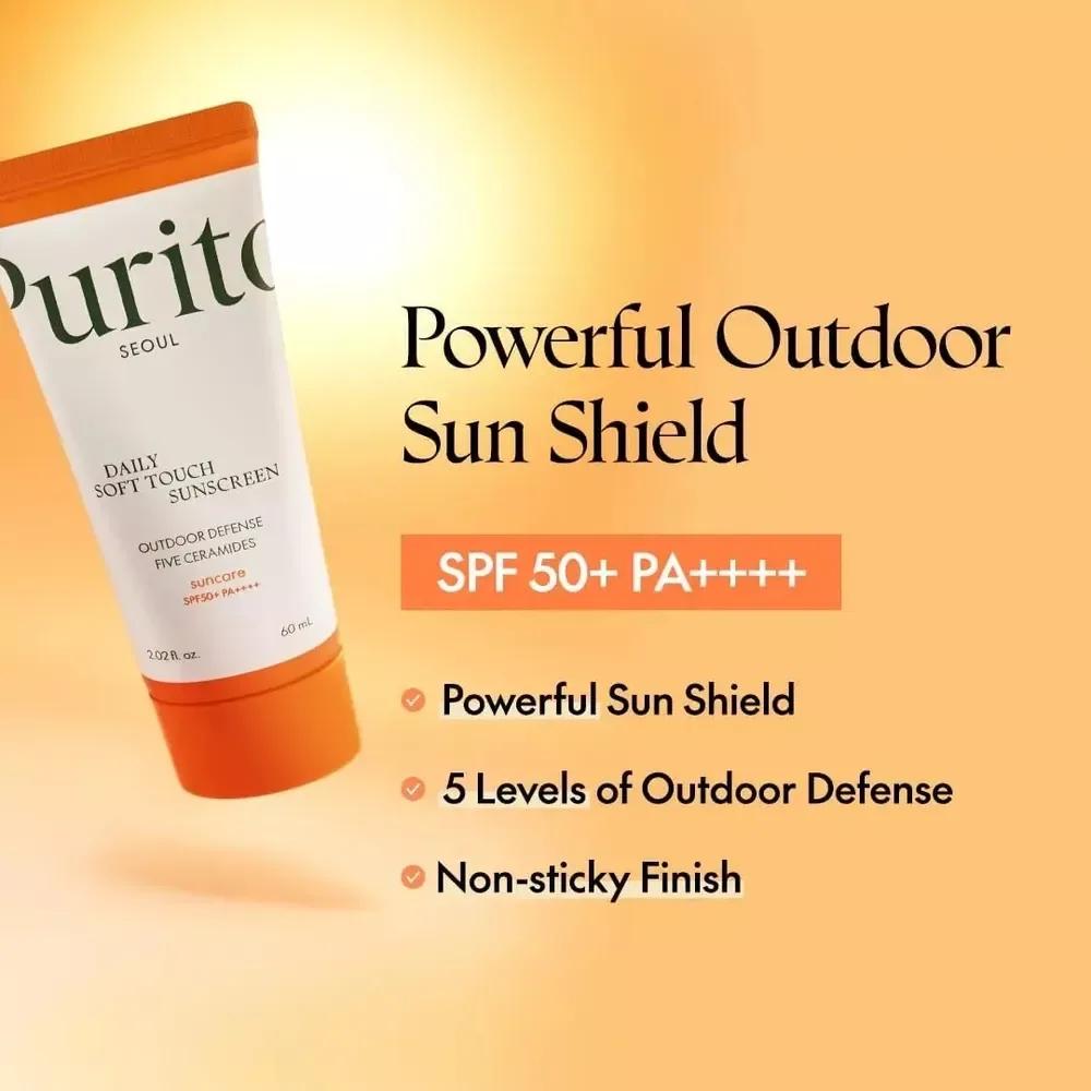 ضدآفتاب پوریتو مدل Daily Soft Touch حجم 60میل Purito — تصویر ۴