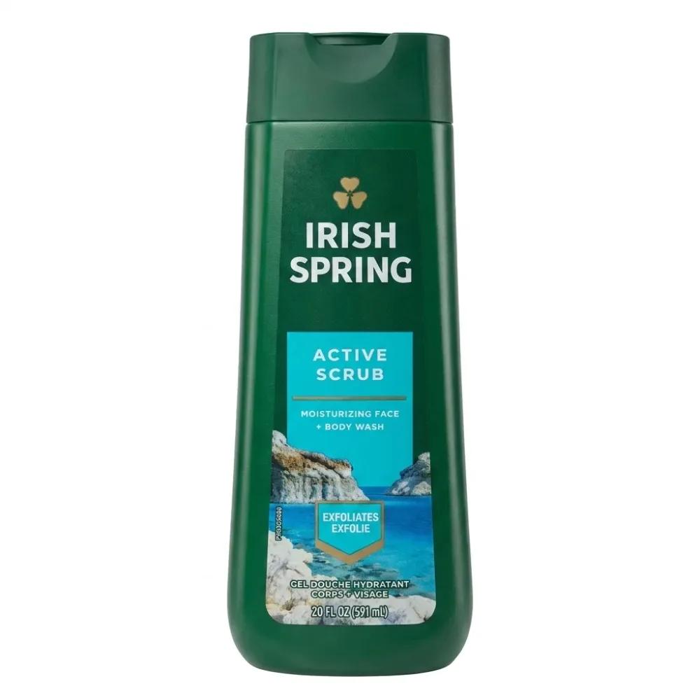 ژل شستشوی بدن و صورت ایرش اسپرینگ مدل Active Scrub حجم 591 میلی‌لیتر ایریش اسپیرینگ