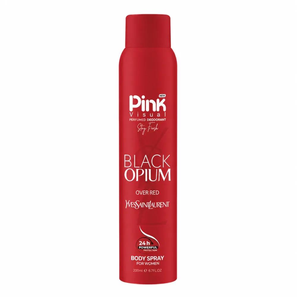 خوشبوکننده بدن پینک ویژوال Black Opium Over Red
